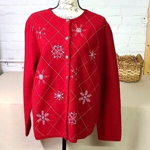 Field Gear 100% Wool Made in Australia  Red Winter Sweater Size XL Vin…